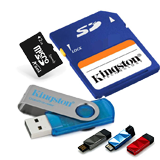 флаш памети, Микро СД карти, СД карти и други разширителни карти за преносими устройства, мобилни телефони, фотоапарати и др.