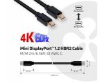 Club 3D Mini DisplayPort 1.2 HBR2 Cable M/M 2m/6.56ft снимка №3