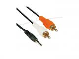  кабели: VCom Аудио Кабел 3.5mm Stereo M / 2x RCA M CV212-5m