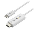  кабели: StarTech USB C to HDMI 2.0 Cable - 4k - Thunderbolt 3 - white