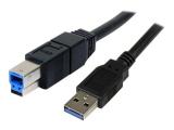 кабели: StarTech SuperSpeed USB-A to USB-B Printer cable - M/M - USB 3.0 - 3 m