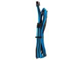 за PSU кабели: Corsair Premium individually sleeved EPS12V cable 75cm, Black/Blue