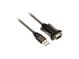  кабели: ACT Кабел конвертор AC6000, USB-A M - VGA 9-pin мъжко, 1.5 м, Черен