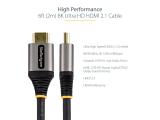 StarTech  6ft (2m) HDMI 2.1 Cable 8K - Certified Ultra High Speed HDMI Cable 48Gbps снимка №4