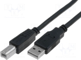  кабели: VCom USB 2.0 Type A to Type B Cable 3 m, CU201-B-3m
