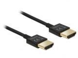 Описание и цена на DeLock Cable High Speed HDMI with Ethernet - HDMI-A male > HDMI-A male 3D 4K 0.25 m Slim High Quality