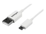 StarTech USB-A to Micro USB Cable, White, 1m, USB 2.0 кабели USB кабели USB-A / micro USB-B Цена и описание.
