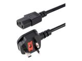  кабели: StarTech IEC C13 to BS1363 Power Cable 3m, PXT101UK3M