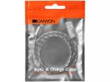 Описание и цена на Canyon CNE-CFI3DG Lightning USB Cable for Apple 1m