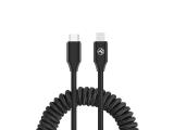  кабели: TELLUR Extendable USB-C to Lightning cable 1.8m black, TLL155741