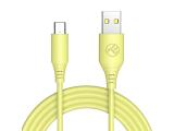  кабели: TELLUR Silicone USB-A to USB-C Cable 1m yellow, TLL155400