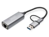 Описание и цена на Digitus USB-C Gigabit Ethernet Adapter 2.5G, DN-3028