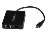  адаптери: StarTech USB-C to Dual Gigabit Ethernet Adapter, US1GC301AU2R
