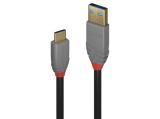  кабели: Lindy USB 3.2 Type A to C Cable 1.5m, 10Gbps, Anthra Line