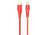  кабели: TELLUR Silicone Type-C To Lightning Cable 1m, Red