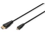 Описание и цена на Digitus Micro HDMI to HDMI cable with Ethernet 1m AK-330115-010-S