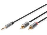 Digitus 3.5 mm jack to RCA Audio adapter cable 1.8m кабели аудио 3.5mm Stereo Jack / RCA Цена и описание.