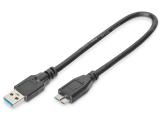Описание и цена на Digitus USB-A to Micro USB-B Cable 0.25m AK-300117-003-S