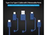 Описание и цена на XTAR 3 in 1 USB-C to USB-A / Lightning / Micro USB Cable 1m