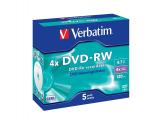 Verbatim DVD-RW Matt Silver 4x, 4.7GB 5pcs DVD-RW Цена и описание.