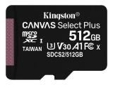 Описание и цена на Memory Card Kingston 512GB Canvas Select Plus microSD Class 10 UHS-I SDCS2/512GBSP