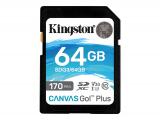 Описание и цена на Memory Card Kingston 64GB Canvas Go! Plus Class 10 UHS-I U3 V30 SDG3/64GB
