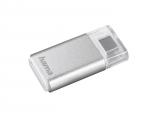 Hama 181020, USB 3.1 Type-C, microSD, Сребрист    Card Reader USB-C 3.1 Цена и описание.