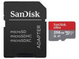SanDisk Ultra microSDXC A1 Class 10 UHS-I + SD Adapter 256GB Memory Card microSDXC Цена и описание.