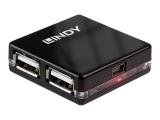 Описание и цена на USB Hub Lindy  4 Port USB 2.0 Mini Hub