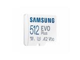 Описание и цена на Memory Card Samsung 512GB EVO Plus microSDXC, UHS-I, U3, V30, A2, Адаптер