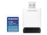 Флашка ( флаш памет ) Samsung PRO Plus, SD Card, UHS-I, U3, V30 , USB Четец, Бяла