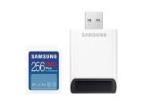 Описание и цена на Memory Card Samsung 256GB PRO Plus, SD Card, UHS-I, U3, V30, USB Четец, Бяла