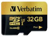 Verbatim PRO+ microSDHC UHS-I Cl10 32GB Memory Card microSDHC Цена и описание.
