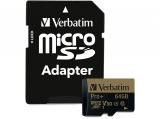 Verbatim Pro Plus 600X microSDXC UHS-I V30 U3 Class 10 64GB Memory Card microSDXC Цена и описание.