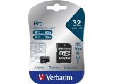 Описание и цена на Memory Card Verbatim 32GB Pro U3 microSDHC UHS-I Class 10