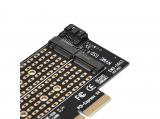 Makki M2 SSD NVMe+SATA (M-key+B-key) to PCI Express 3.0 4x adapter аксесоари преходник/адаптер за монтаж снимка №4