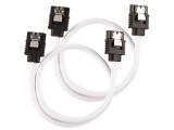 Corsair Premium Sleeved SATA 6Gbps 30cm Cable — White аксесоари кабел  SATA Цена и описание.