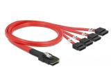 Твърд диск  DeLock Mini SAS SFF-8087 to 4x SATA Cable 0.5m SAS кабел