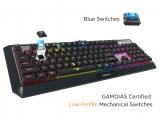 Gamdias Gaming Keyboard Mechanical low-profile 104 keys HERMES P3 RGB USB мултимедийна  снимка №3
