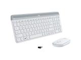 Цена за Logitech Slim Wireless Keyboard and Mouse Combo MK470 White - USB