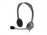 Logitech H110 (981-000271) жични слушалки с микрофон jack Цена и описание.