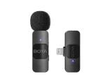 BOYA Безжична микрофонна система с ревер за iOS с Lightning BY-V1 тип брошка микрофон ( mic ) wireless (безжични) Цена и описание.