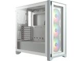 Описание и цена на Компютърна кутия Middle Tower CORSAIR iCUE 4000X RGB Tempered Glass - White ATX