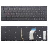 резервни части: Lenovo Клавиатура за лаптоп Lenovo Y700-15ISK Черна Без Рамка (Голям Enter) с Подсветка