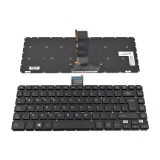 резервни части: Toshiba Клавиатура за лаптоп Toshiba Satellite E45T-B L40-B S40-B - Черна Лъскава Без Рамка с Подсветка (Малък Ентър)