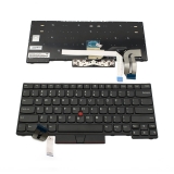 резервни части: Lenovo Клавиатура за лаптоп Lenovo ThinkPad E480 L480 L380 Yoga T480s Черна с Черна Рамка / Black Frame Black
