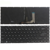 резервни части: MSI Клавиатура за лаптоп MSI GS65 GS65 Stealth GS65VR MS-16Q2 Черна Без Рамка (Малък Ентър) с Подсветка / Black Without Frame US With Backlit