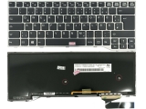 резервни части: Fujitsu Siemens Клавиатура за лаптоп Fujitsu Lifebook E544 E733 E744 E746 Черна със Сива Рамка с Подсветка / Gray Frame Black With Backlit