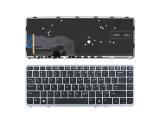 резервни части: HP Клавиатура за лаптоп HP EliteBook 840 G1 850 G1 Gray Frame Black Backlit / Черна със Сива Рамка с Подсветка