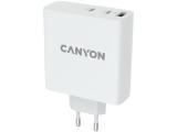 зарядни устройства: Canyon H-140-01 GaN PD 140W QC 3.0 30W White (CND-CHA140W01)